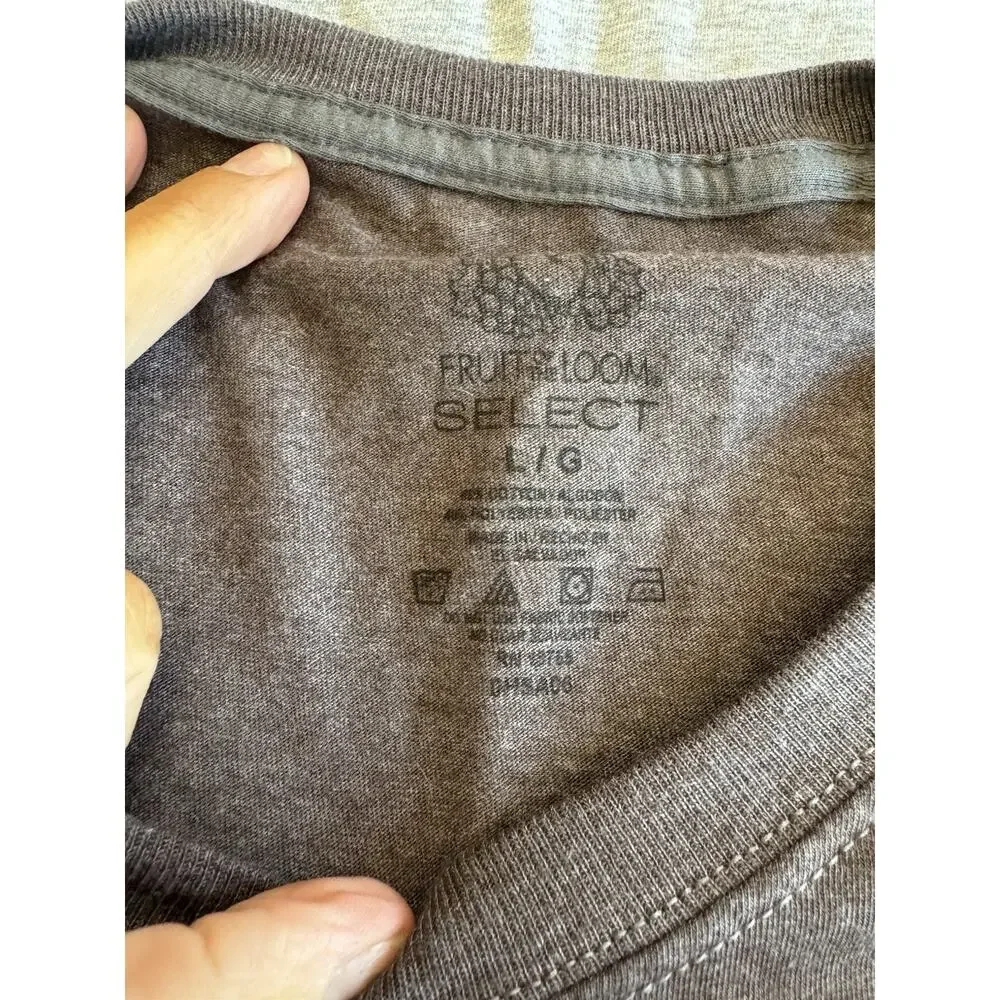 (2) Fruit of the Loom Select men's long-sleeve crewneck shirts NEW Size Large